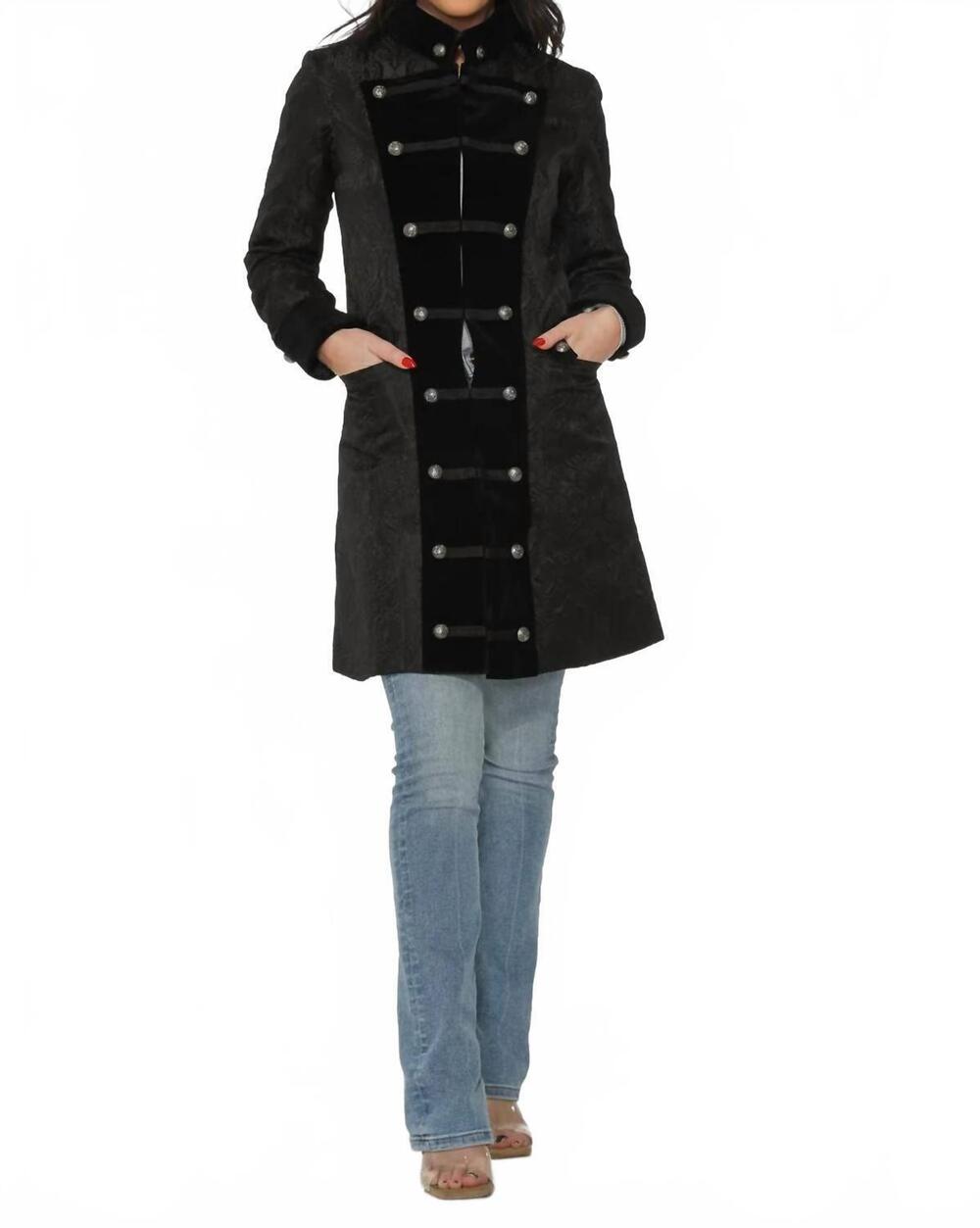 NEW ORCHID BLOOM pirate long coat in black